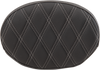 Oval Sissy Bar Pad - Double Diamond - SIlver Stitch - FL '99-'22 - view 1