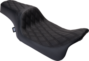 Predator 1Up Seat - Vinyl - Double Diamond Black Stitch - FLH '08-'23