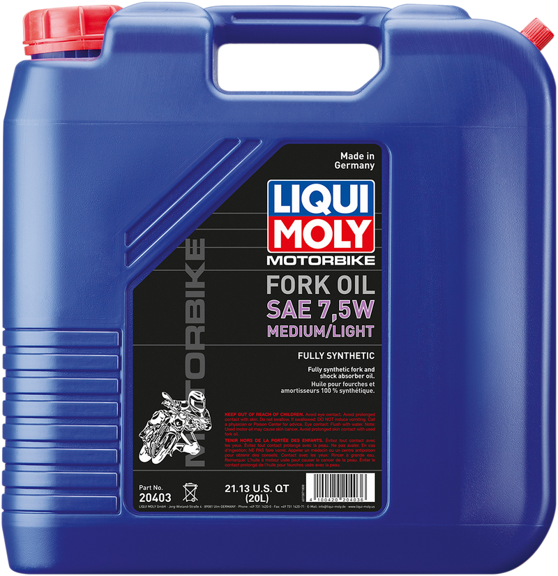 Lite/Medium Fork Oil 7.5wt - 20L