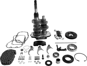 Direct Drive Gear Set - 6-Speed - Black - '01-'06 Touring