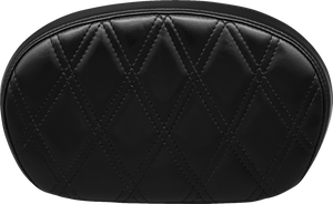 Sissy Bar Pad - Medium - Double Diamond - Shiny Black