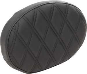 Oval Sissy Bar Pad - Double Diamond - Black Stitch - FL '99-'22