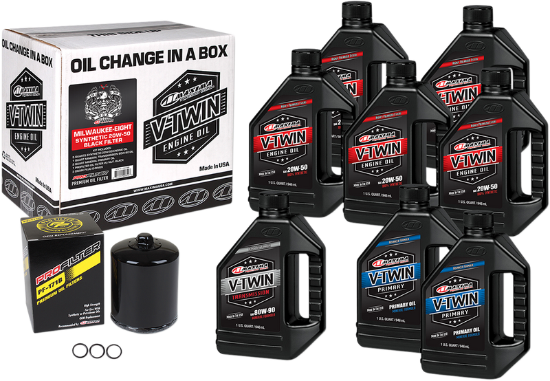 M8 Synthetic 20W-50 Oil Change Kit - Black Filter