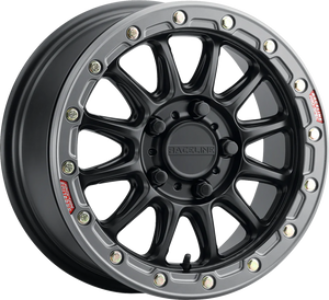 Wheel - Alpha - Front/Rear - Black/with Gunmetal Ring - 17x7 - 5/4.5 - +25 mm