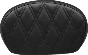 Sissy Bar Pad - Medium - Double Diamond - Dull Black