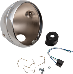 Lucas Style Headlight Shell - 7" - Chrome