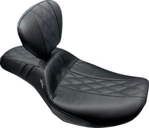 Outcast Daddy Long Legs Seat - w/ Backrest - GT2 Inlay - FLH/FLT '23-'25