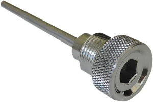 Transmission Dipstick - Knurled - Chrome - Big Twin