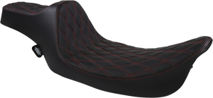 Extended Reach Predator III Seat - Double Diamond - Black w/ Red Stitching - FL '99-'07