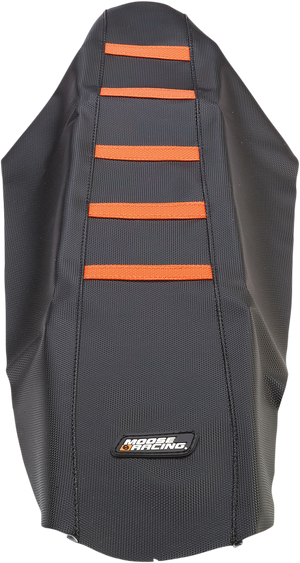 Ribbed Seat Cover - Black Cover/Orange Ribs - KTM '07-'11