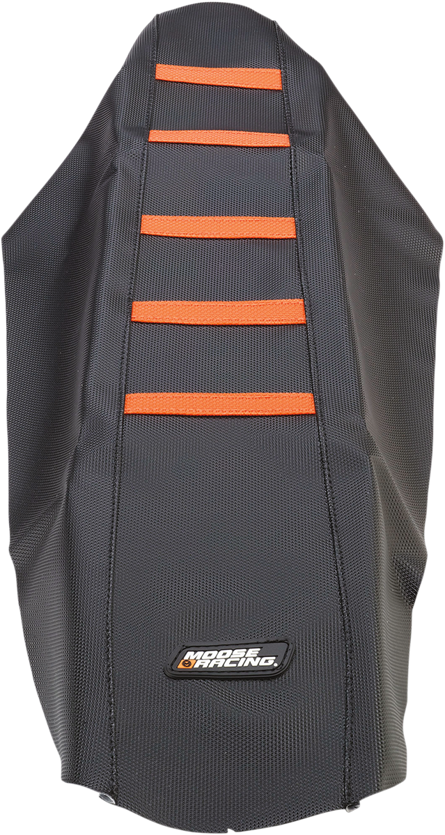 Ribbed Seat Cover - Black Cover/Orange Ribs - KTM '07-'11