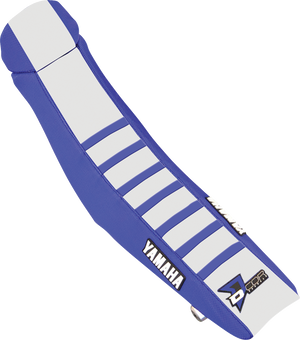 Seat Cover - Blue/White w/ Blue Ribs - YZ '22-'26