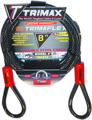 Cable Lock - Dual Loop - 8'