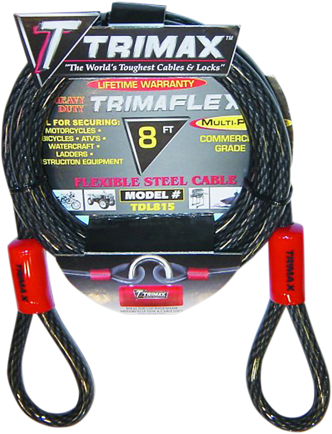 Cable Lock - Dual Loop - 8'