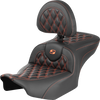 SEAT ROADSOFA LS CF W/BR ORANGE STITCH - view 1
