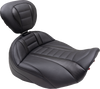 Deluxe Touring Solo Seat - w/ Backrest - Black Stitch - FLT/FLH '23-'25 - view 3