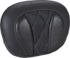 Deluxe Sissy Bar Pad - Diamond - Gunmetal Stitch - FLT/FLH '23-'25 - view 2
