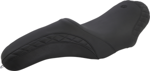 Seat - Tripper Fastback™ - Stitched w/ Small Diamond-Stitched Inlays - Black - FL '08-'25