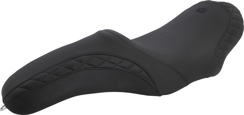 Seat - Tripper Fastback™ - Stitched w/ Small Diamond-Stitched Inlays - Black - FL '08-'25