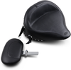 Wide Solo Seat - With Backrest - Black - Studded w/ Concho - Softail '84-'99 - view 1