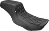 One Piece 2-Up Squareback Seat - Double Diamond - Smooth - FLH/FLT '23-'25 - view 1
