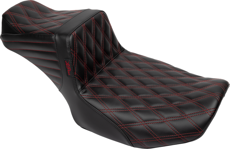 Tailwhip Daddy Long Legs Seat - Red Double Diamond Stitch - FLH/FLT '23-'25