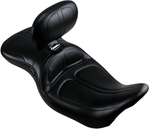 Maverick Seat - with Backrest - Stitched - Black - FL '08-'25
