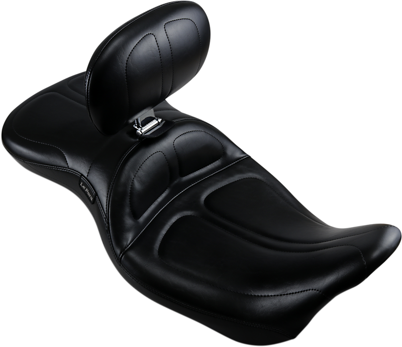Maverick Seat - with Backrest - Stitched - Black - FL '08-'25