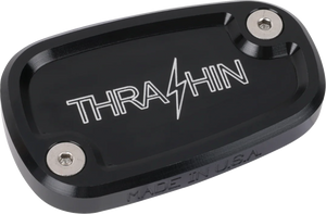 Brake Reservoir Cap - Rear - Black - Twice Cut - '18+ Softail
