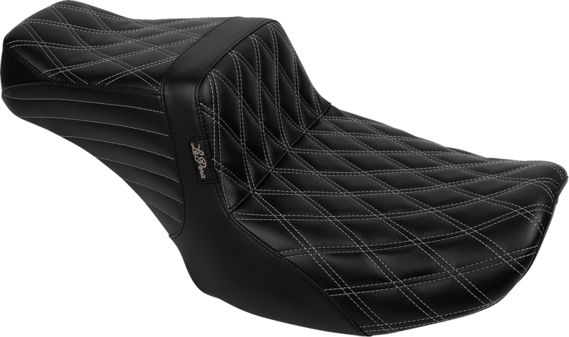 Tailwhip Seat - Bright Gray Double Diamond Stitch - FLH/FLT '23-'25