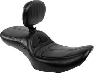 Maverick Daddy Long Legs Seat - With Backrest - Black - FLH/FLT '23-'25