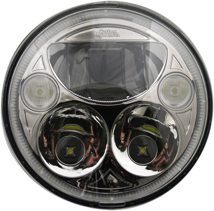 LED Headlight - 7" - Chrome