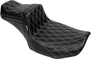 Tailwhip Daddy Long Legs Seat - Gray Double Diamond Stitch - FLH/FLT '23-'25