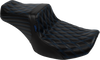 Tailwhip Seat - Blue Double Diamond Stitch - FLH/FLT -'23-'25 - view 1