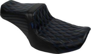 Tailwhip Seat - Blue Double Diamond Stitch - FLH/FLT -'23-'25