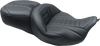 One-Piece Deluxe Touring Seat - Black w/ Sky Blue Stitching - FL '08-'25 - view 1