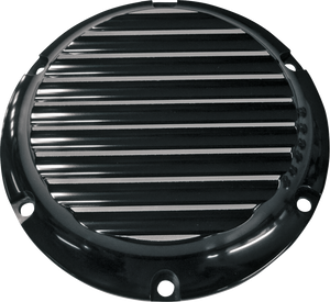 Derby Cover - Finned - Black/Silver/Anodized - 5 Hole