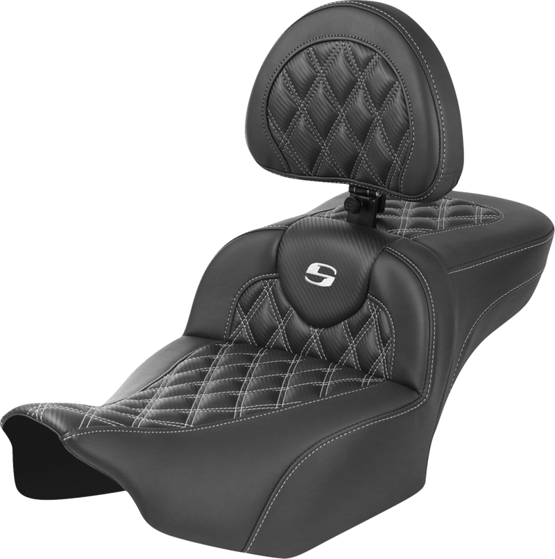SEAT ROADSOFA LS CF EXT RCH W/BR WHITE STITCH