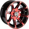 Wheel - 387X - Rear - Anodized Red/Black - 14x8 - 4/156 - 4+4 - view 1