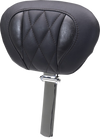 Deluxe Driver Backrest - Diamond - Black Stitching - FLT/FLH '23-'25 - view 1