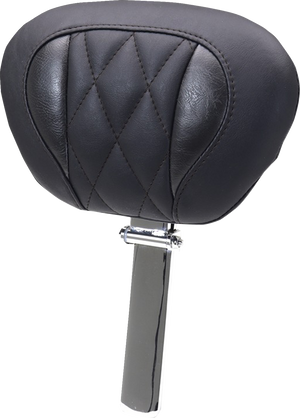Deluxe Driver Backrest - Diamond - Black Stitching - FLT/FLH '23-'25