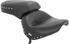 Seat - Wide - Touring - Without Backrest - Two-Piece - Chrome Studded - Black w/ Conchos - XV650 - view 1