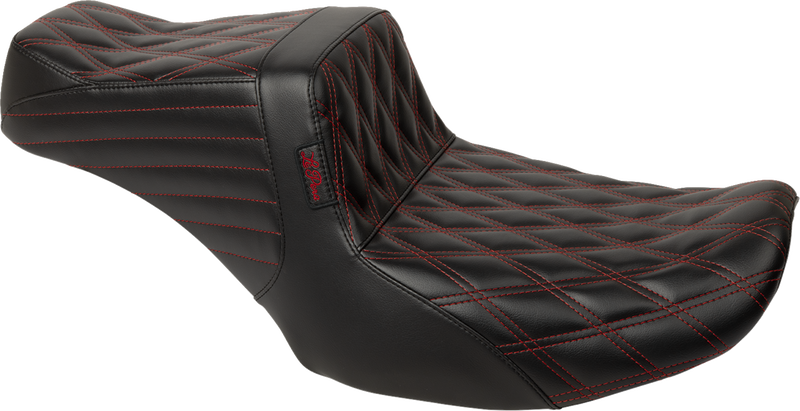Tailwhip Seat - Red Double Diamond Stitch - FLH/FLT '23-'25