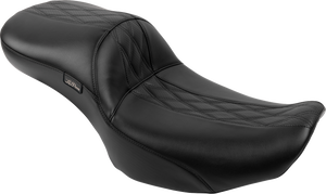 Maverick Daddy Long Legs Seat - Without Backrest - Diamond Stitch - HR2 Inlay - FLH/FLT '23-'25