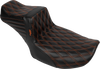 Tailwhip Daddy Long Legs Seat - Burnt Orange Double Diamond Stitch - FLH/FLT '23-'25 - view 1