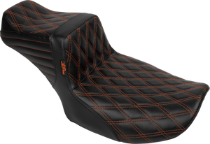 Tailwhip Daddy Long Legs Seat - Burnt Orange Double Diamond Stitch - FLH/FLT '23-'25