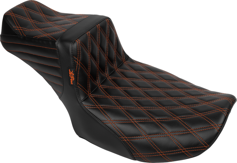 Tailwhip Daddy Long Legs Seat - Burnt Orange Double Diamond Stitch - FLH/FLT '23-'25