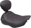 Wide Tripper™ Seat - Solo - Dark Cherry Stitching - FLT/FLH '23-'25 - view 1