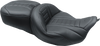 One-Piece Deluxe Touring Seat - Black w/ Gun Metal Stitching - FL '08-'25 - view 1