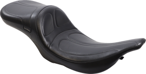 Maverick Daddy Long Legs Seat - Black - Stitched - FLT/FLHT '97-'01